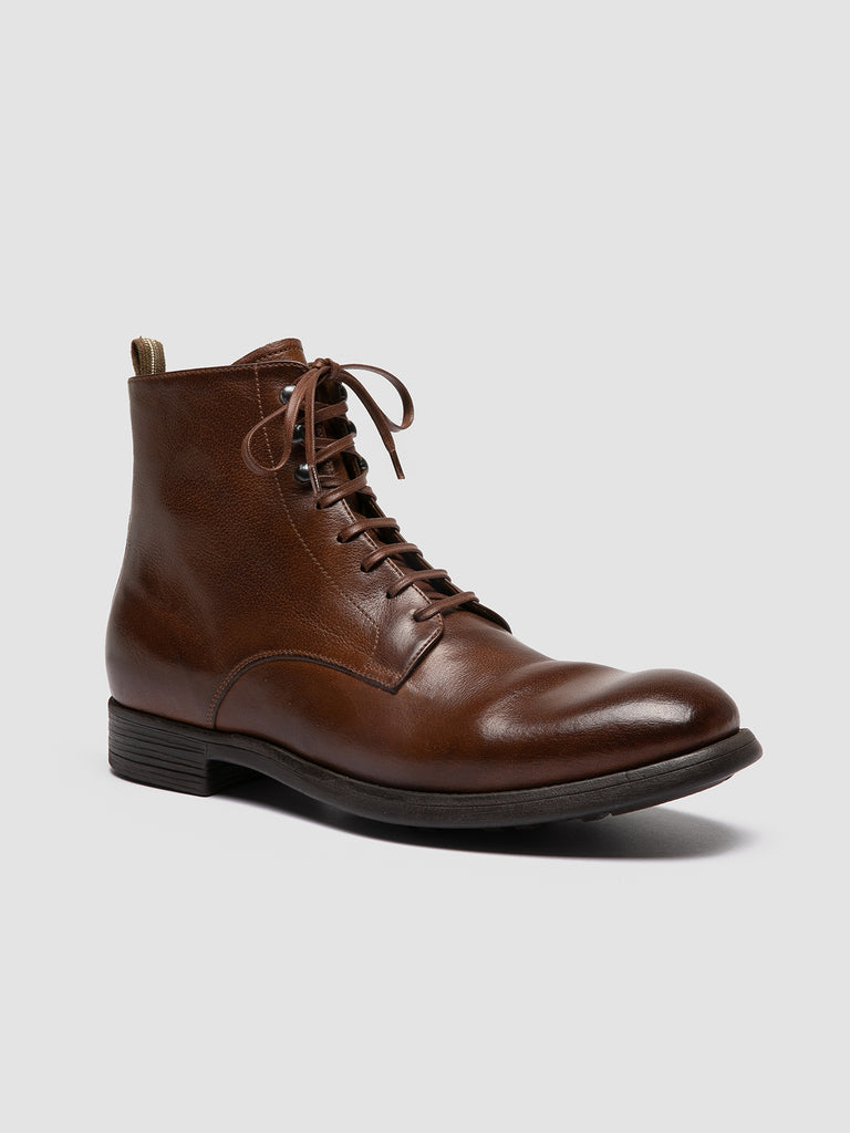 CHRONICLE 004 - Brown Leather Lace Up Boots men Officine Creative - 3