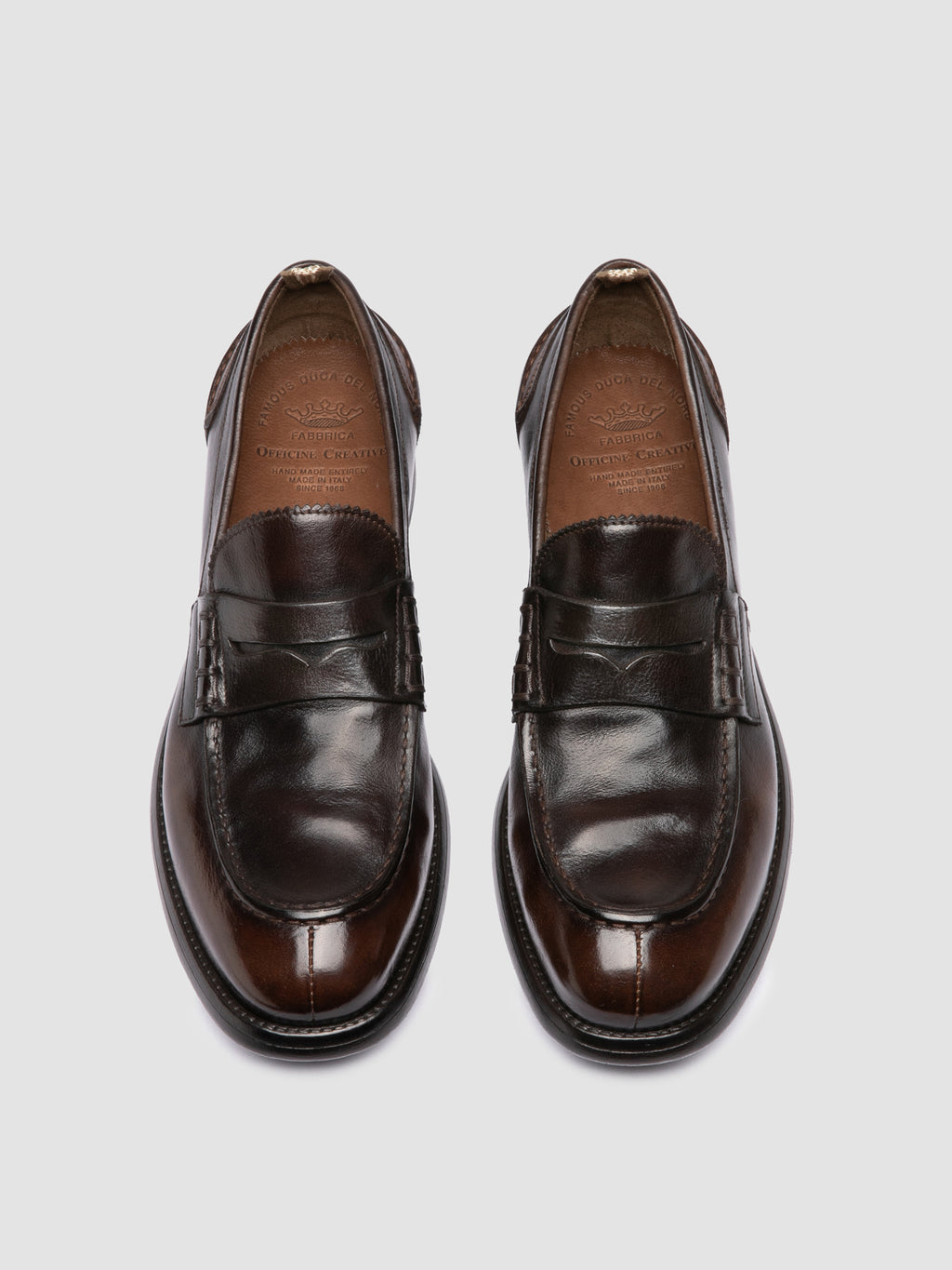 CHRONICLE 056 - Brown Leather Penny Loafer Officine Creative - 2