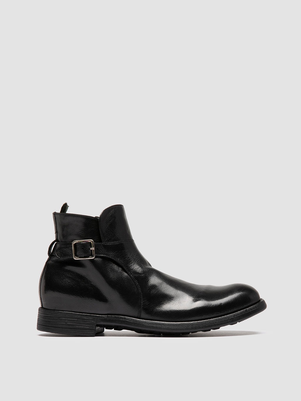 CHRONICLE 068 - Black Leather Zipped Boots Men Officine Creative - 1