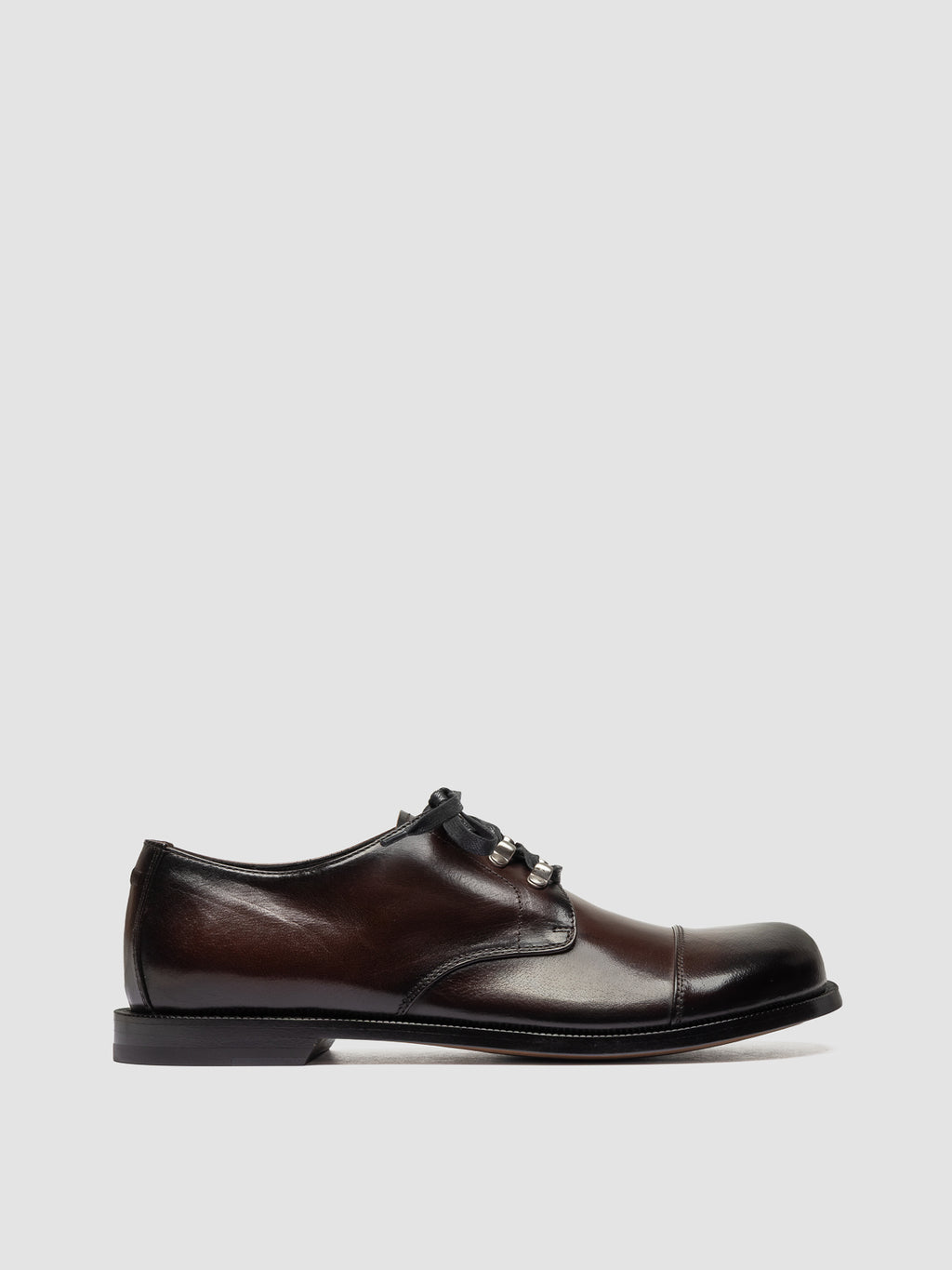 GEMSTONE 001 - Brown Leather Derby Shoes - image 1,side view