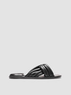 CYBILLE 004 - Black Leather Slide Sandals