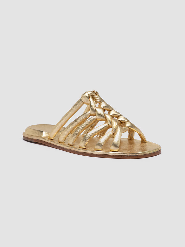 CYBILLE 016 - Gold Leather Slide Sandals Women Officine Creative - 3