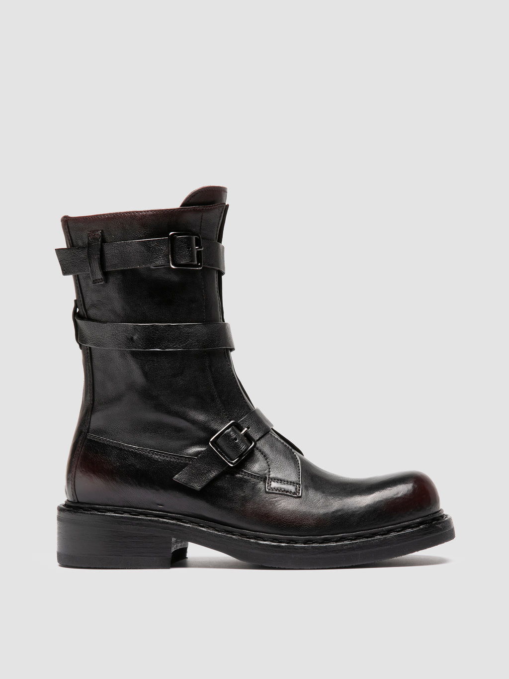 DAKOTA 004 - Burgundy Leather Zipped Boots Officine Creative - 1