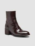 DENNER 107 - Burgunderrote Lederstiefel mit Reißverschluss - thumb image 3,side view