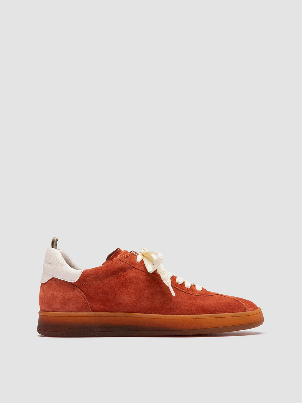 DESTINY 101 - Red Leather and Suede Low Top Sneakers