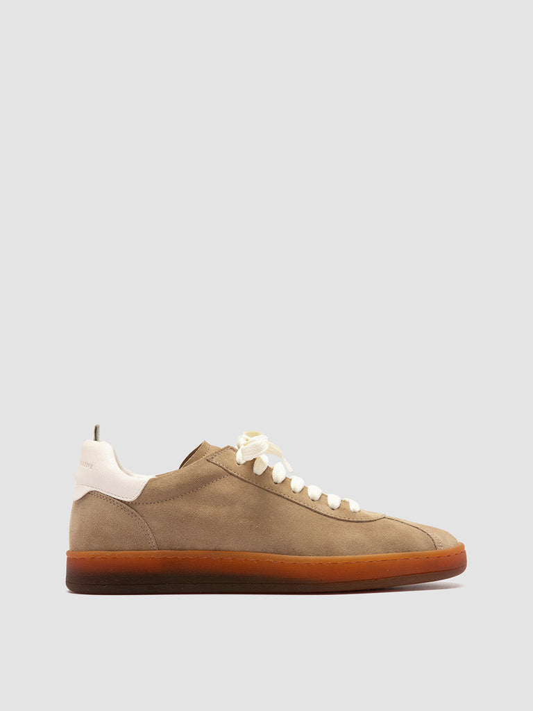 Women's Brown Leather and Suede Low Top Sneakers: DESTINY 101 ...