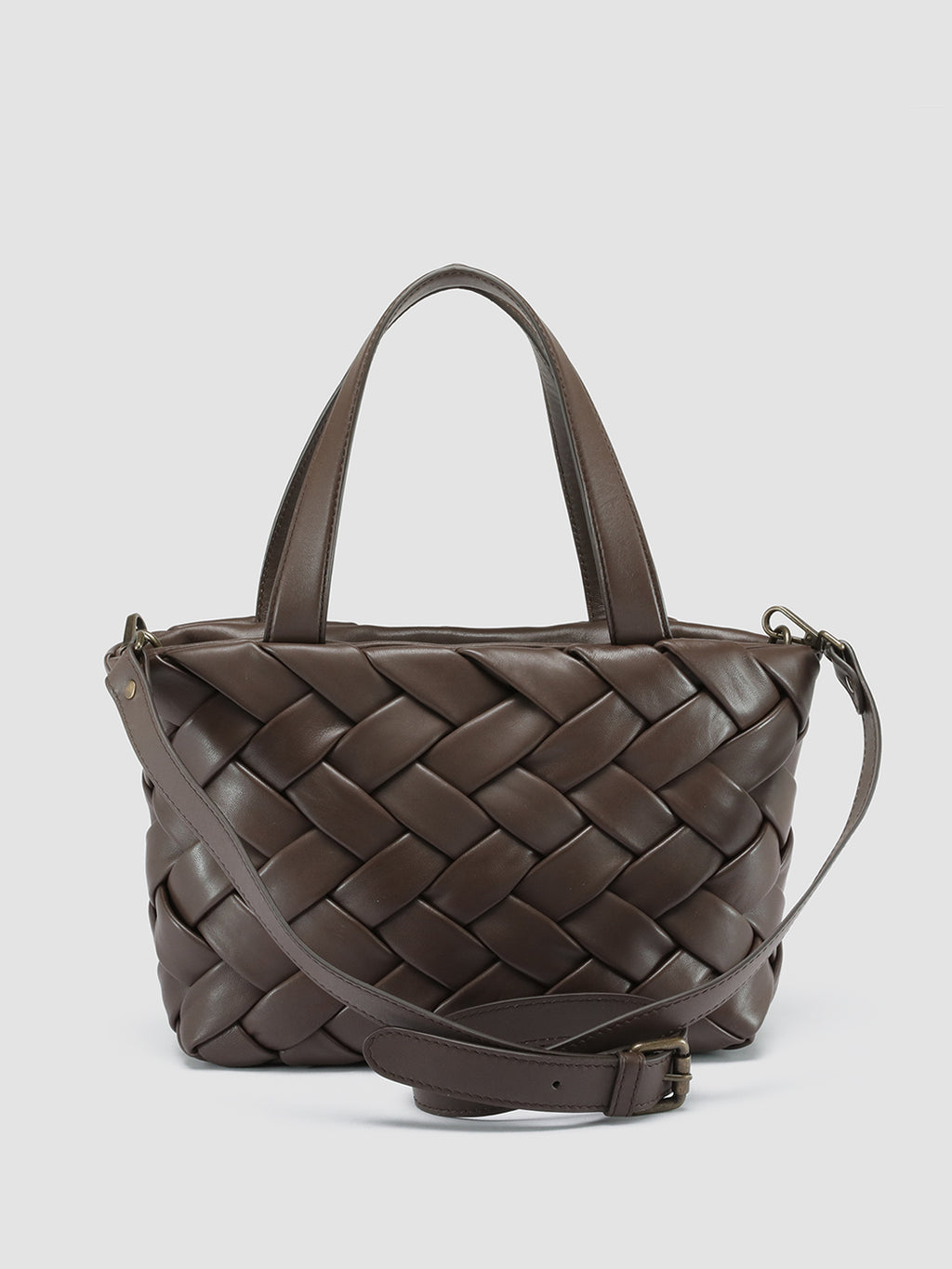 DIANE 001 - Brown Leather Shoulder Bag