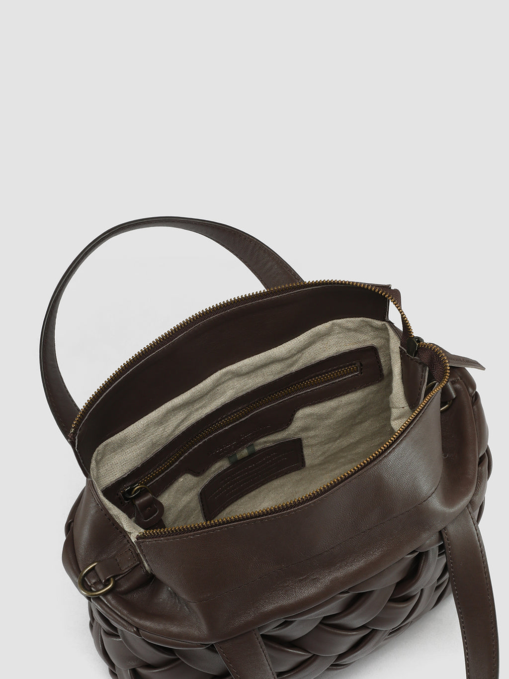 DIANE 001 - Brown Leather Shoulder Bag