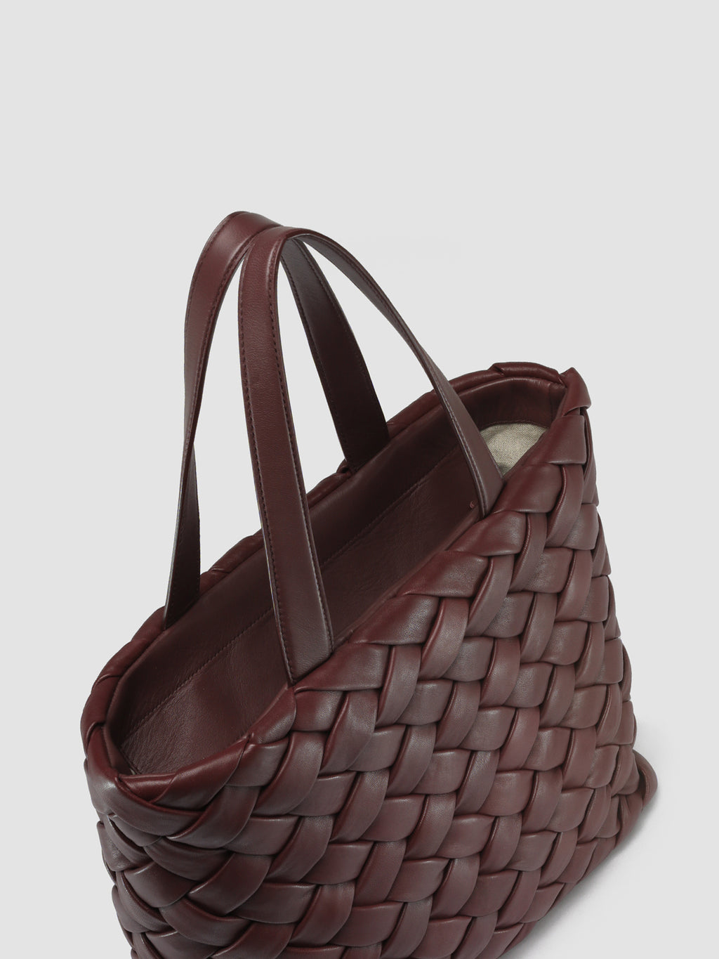 DIANE 002 - Burgundy Leather Shoulder Bag