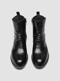 DIARY 008 - Black Leather Zip Boots - thumb image 2,side view