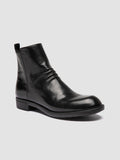 DIARY 008 - Black Leather Zip Boots - thumb image 3,side view