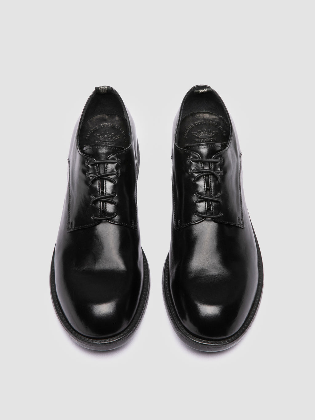 DIARY 009 - Black Leather Derby Shoes Officine Creative - 2