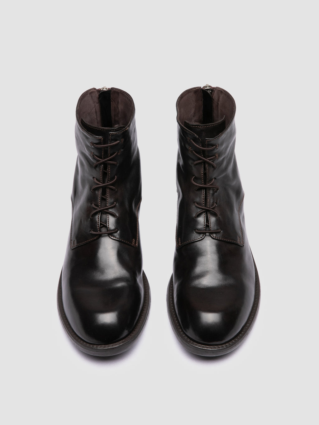 DIARY 010 - Brown Leather Zipped Boots Officine Creative - 2