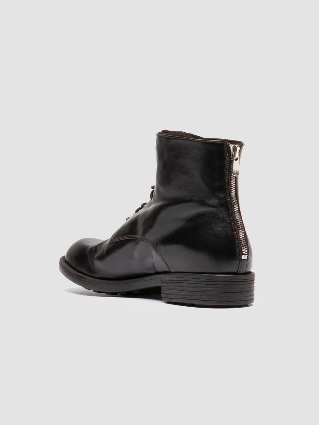DIARY 010 - Brown Leather Zipped Boots Officine Creative - 4
