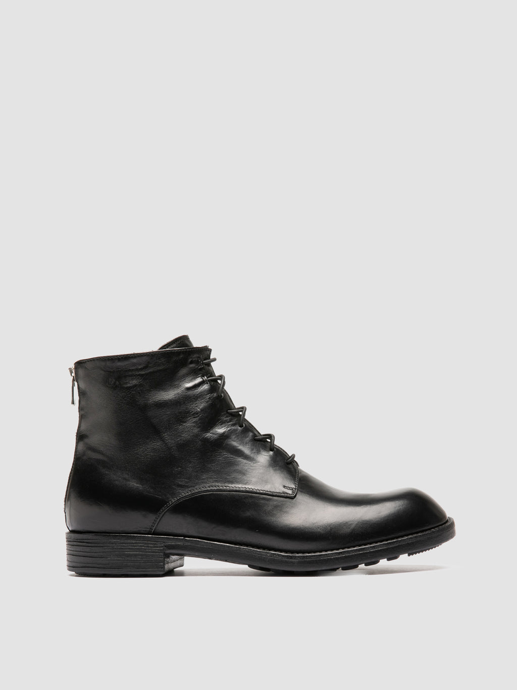 DIARY 010 - Black Leather Zipped Boots Officine Creative - 1