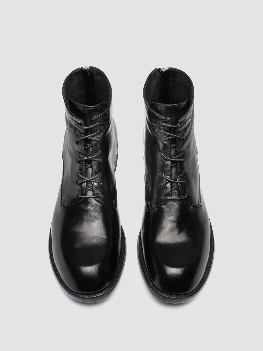 DIARY 010 - Black Leather Zipped Boots Officine Creative - 2