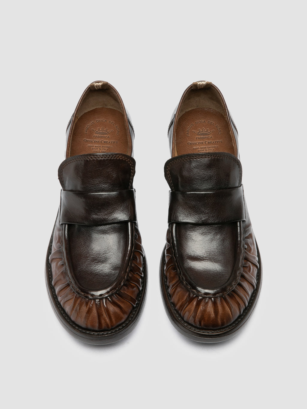 DIARY 101 - Brown Leather Penny Loafers Officine Creative - 2