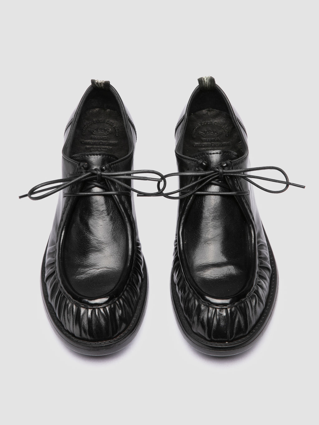 DIARY 102 - Black Leather Derby Shoes Officine Creative - 2