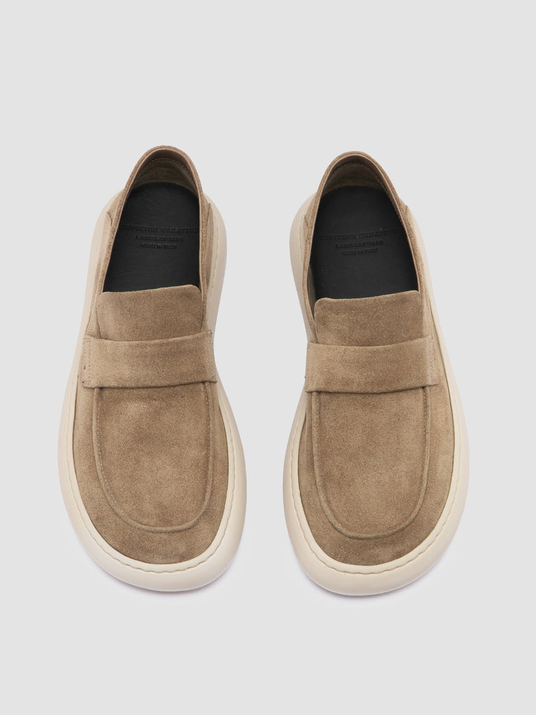 DINGHY 101 - Taupe Suede Low Top Sneakers