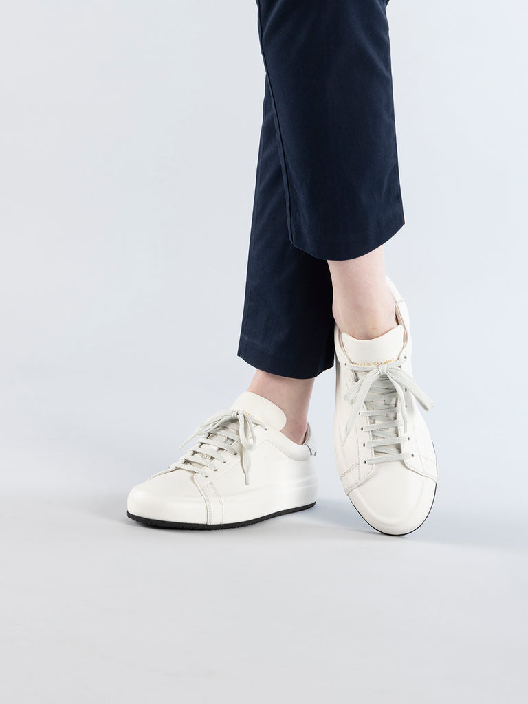 EASY 101 - Ivory Leather Low Top Sneakers Women Officine Creative - 7