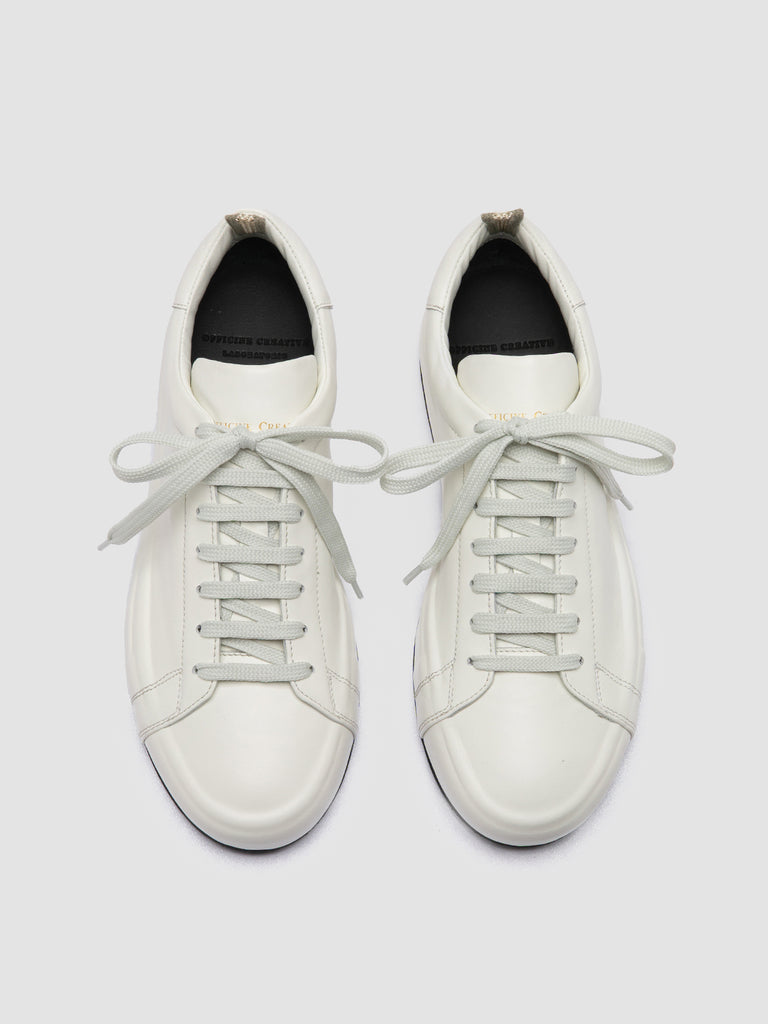 EASY 101 - White Leather Low Top Sneakers