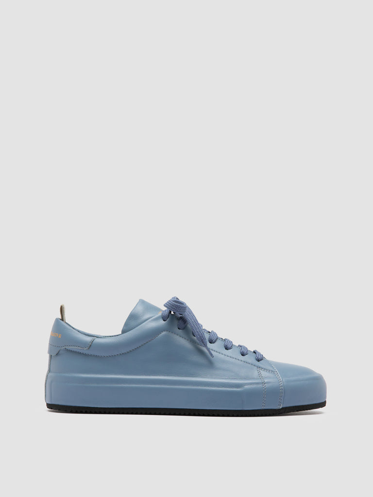 EASY 101 - Blue Leather Low Top Sneakers