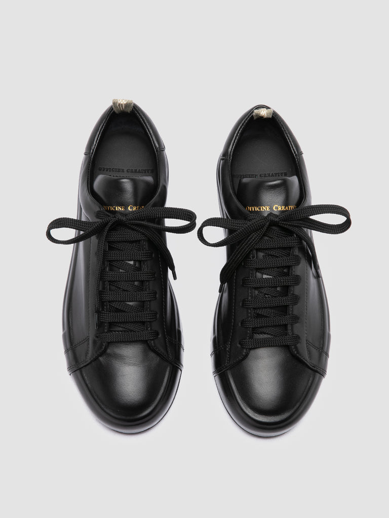 EASY 101 - Black Leather Low Top Sneakers