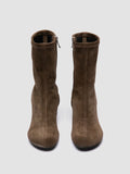 ELINOR 005 - Taupe Suede Zipped Boots