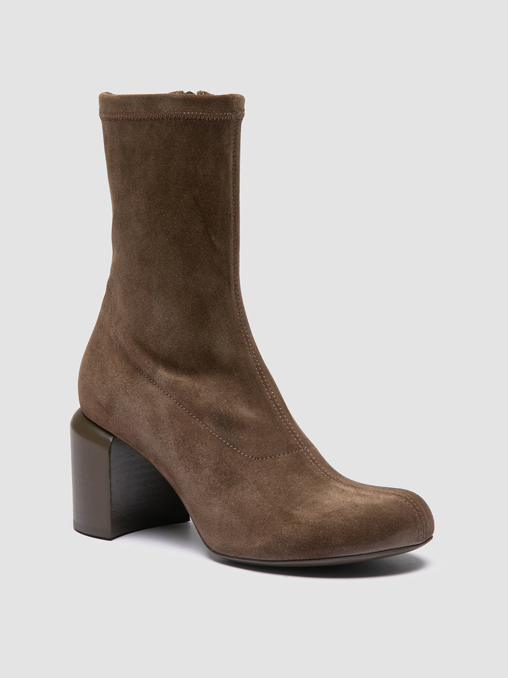 ELINOR 005 - Taupe Suede Zipped Boots