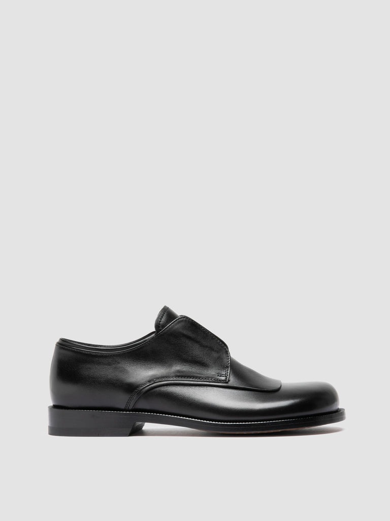 EMERALD 003 - Black Leather Derby Shoes