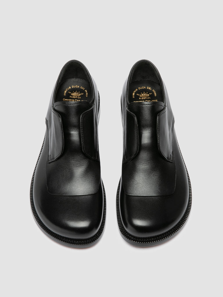 EMERALD 003 - Black Leather Derby Shoes