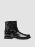 EMERALD 016 - Black Leather Pull-On Boots Officine Creative - 1