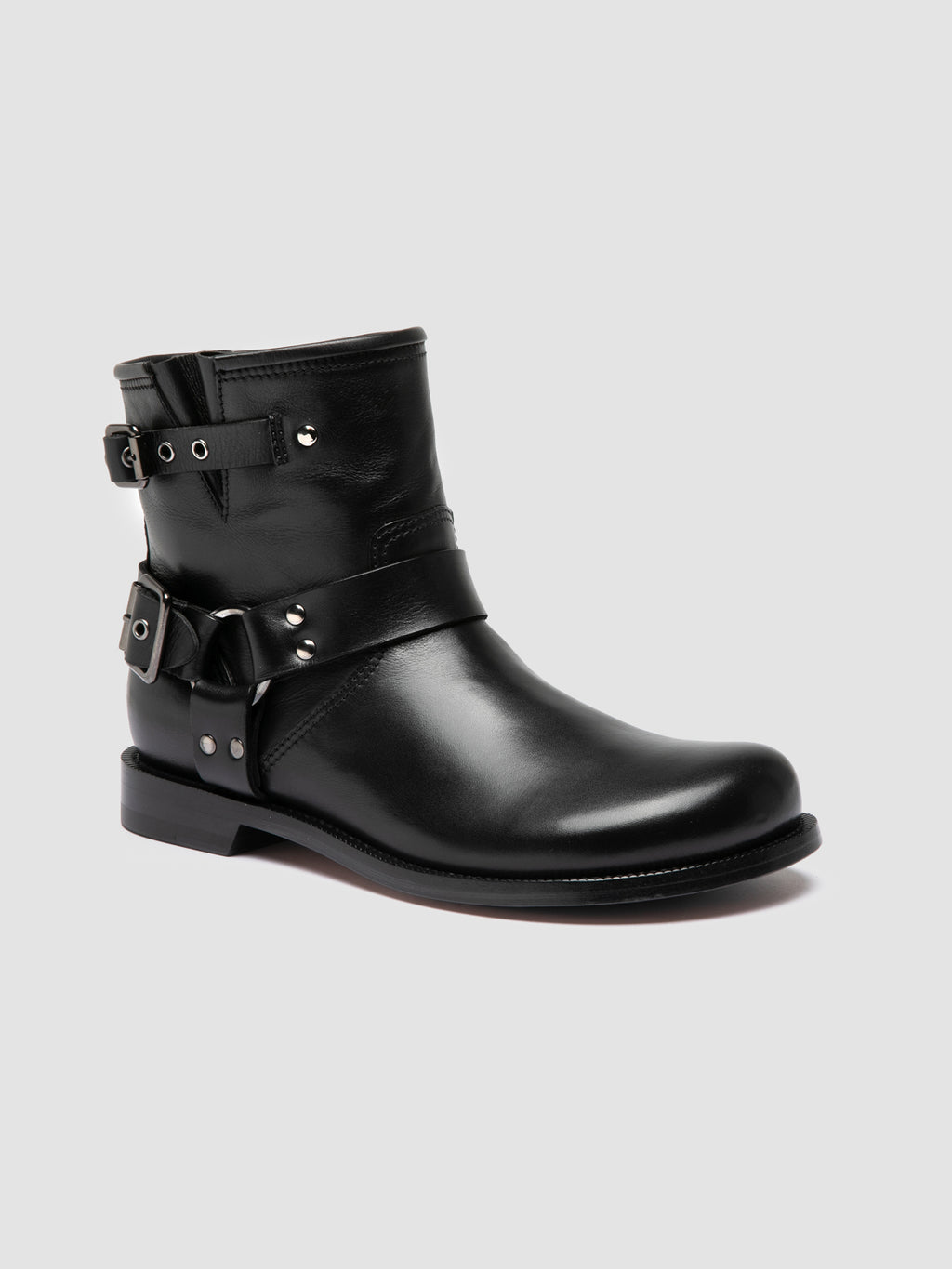 EMERALD 016 - Black Leather Pull-On Boots Officine Creative - 3