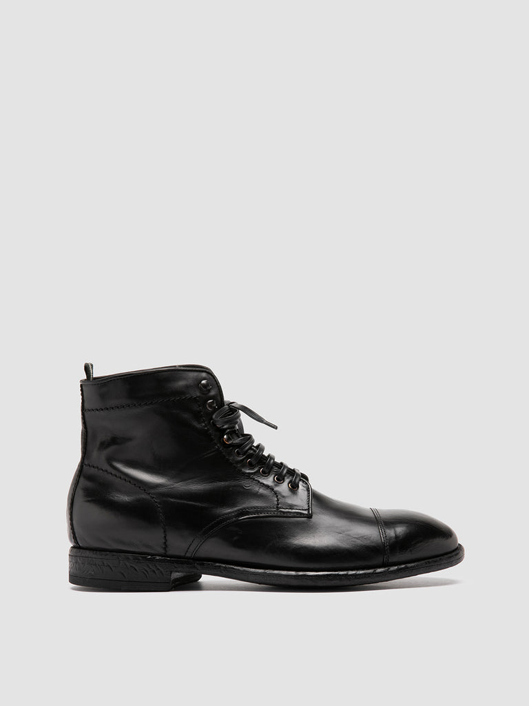 Men's Leather Black Boots: EMORY CAOU/014 DIVER – Officine Creative EU