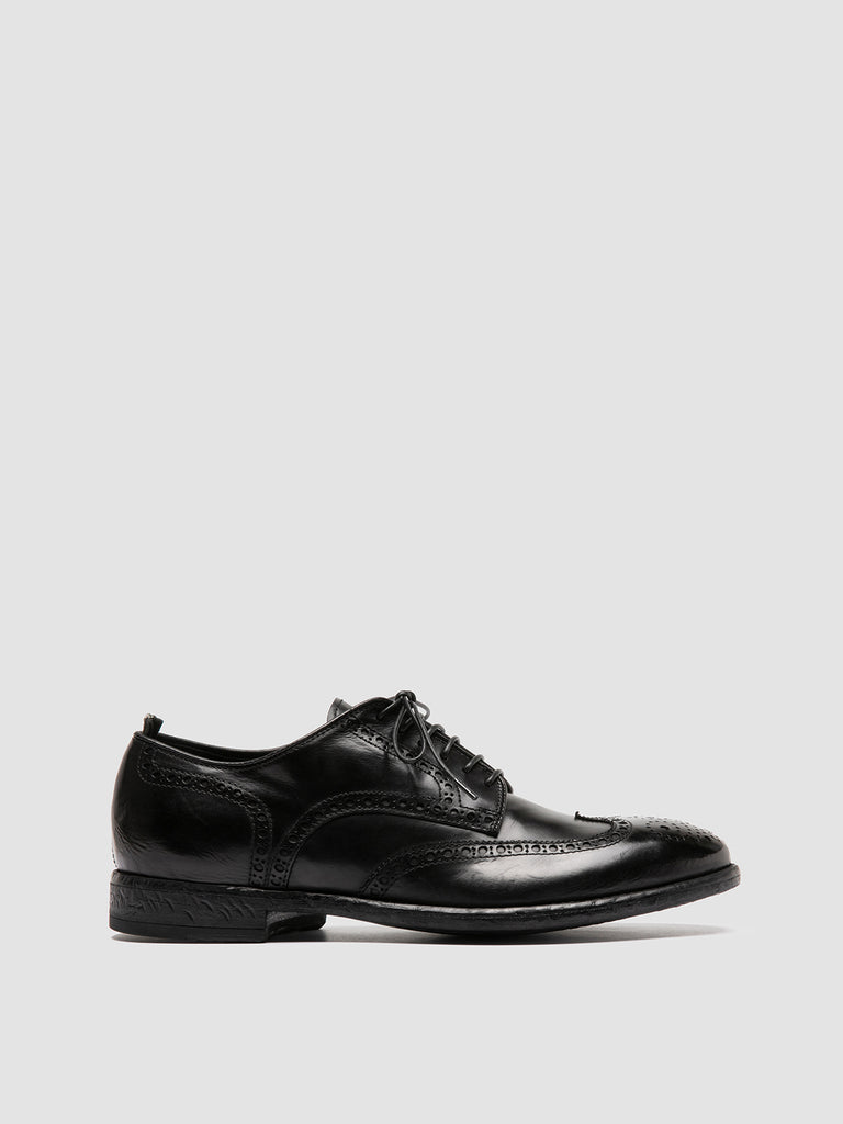 EMORY 015 - Black Leather Derby Shoes
