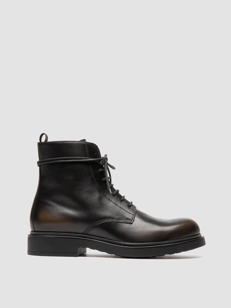 ENGINEER 005 - Green Leather Lace-up Boots