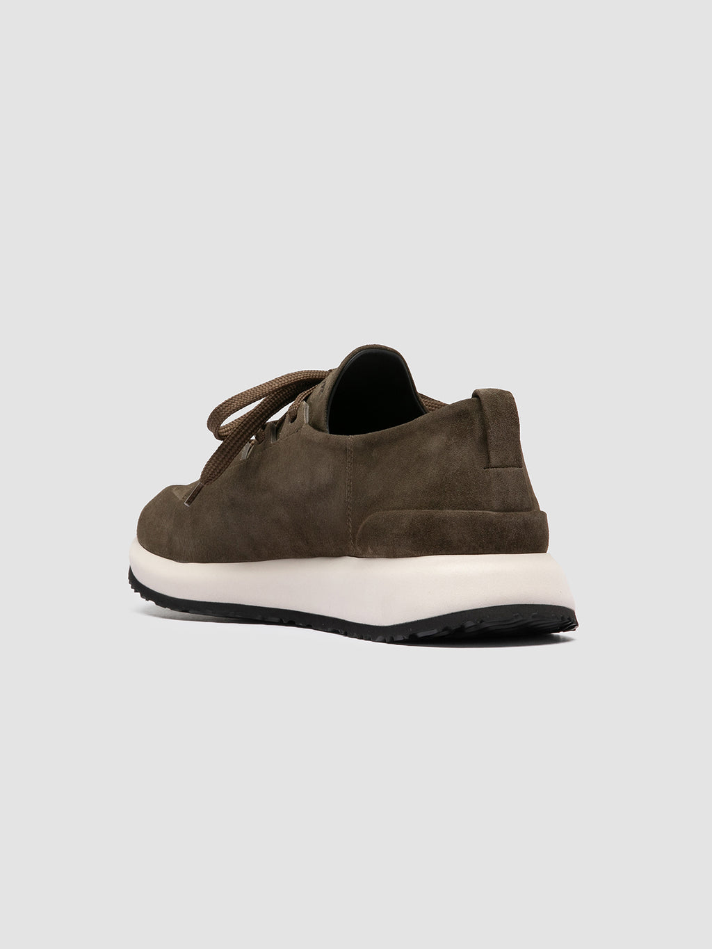ENTIRE 001 - Grüne Low-Top-Sneakers aus Wildleder - image 4,side view