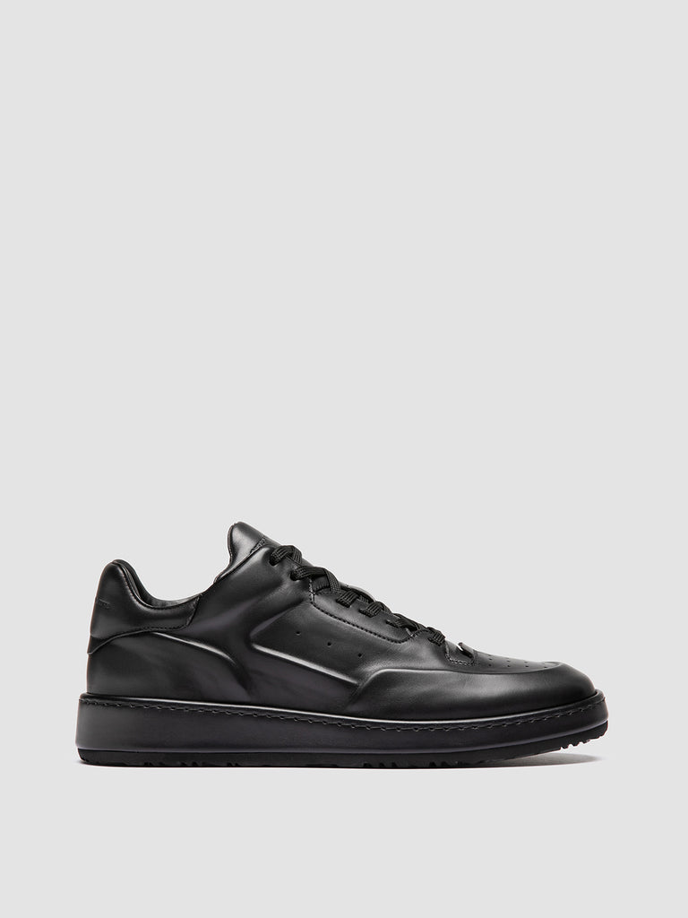 ERASER 001 - Graue Low-Top-Sneaker aus Leder