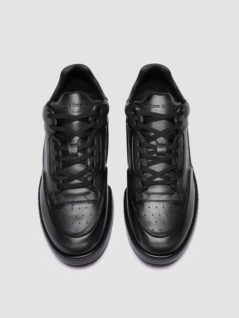 ERASER 001 - Graue Low-Top-Sneaker aus Leder