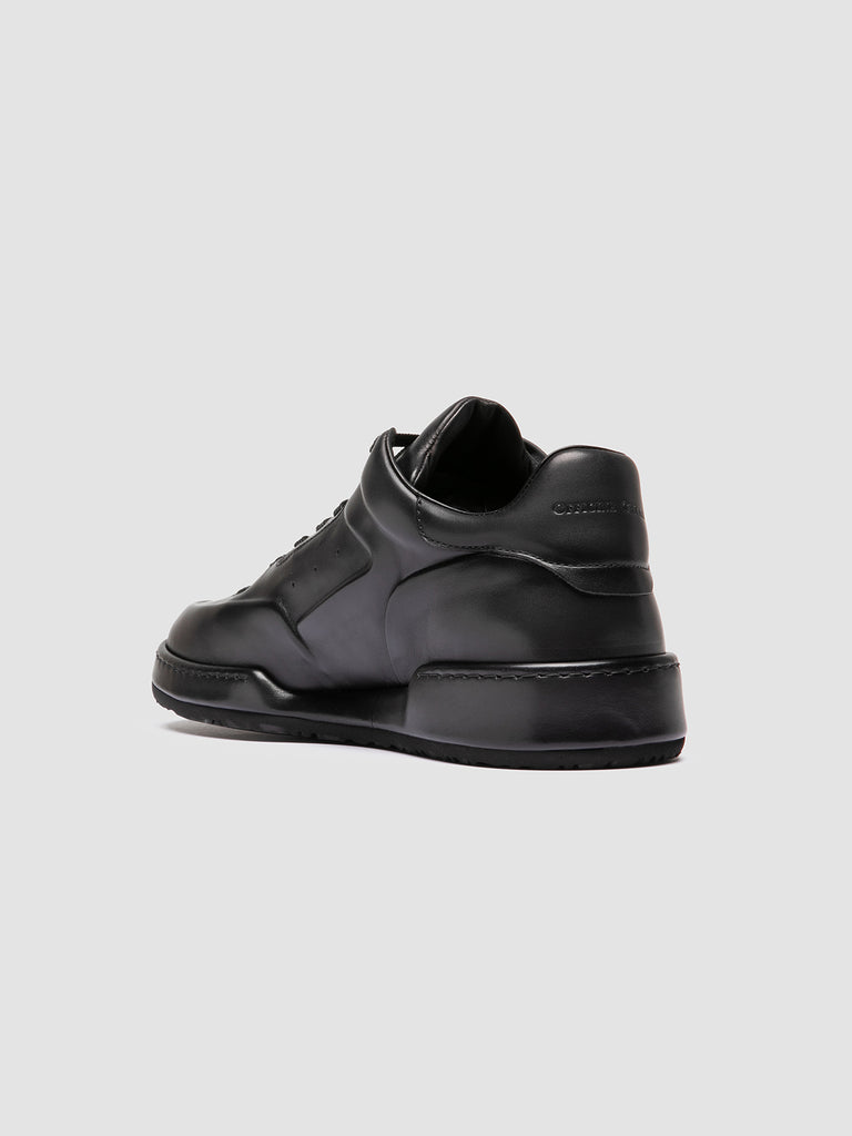 ERASER 001 - Graue Low-Top-Sneaker aus Leder