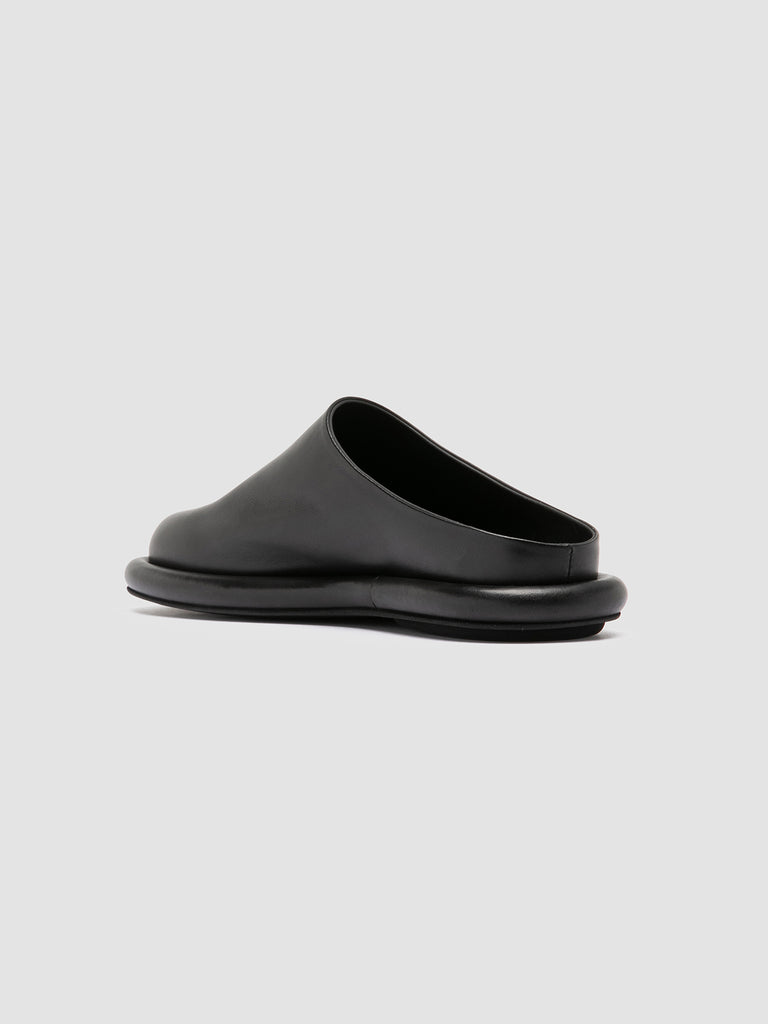 ESTENS 107 - Black Leather Mule Sandals Women Officine Creative - 4