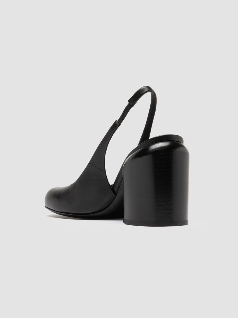 ESTHER 021 - Black Leather Sling Back Sandals Women Officine Creative - 4