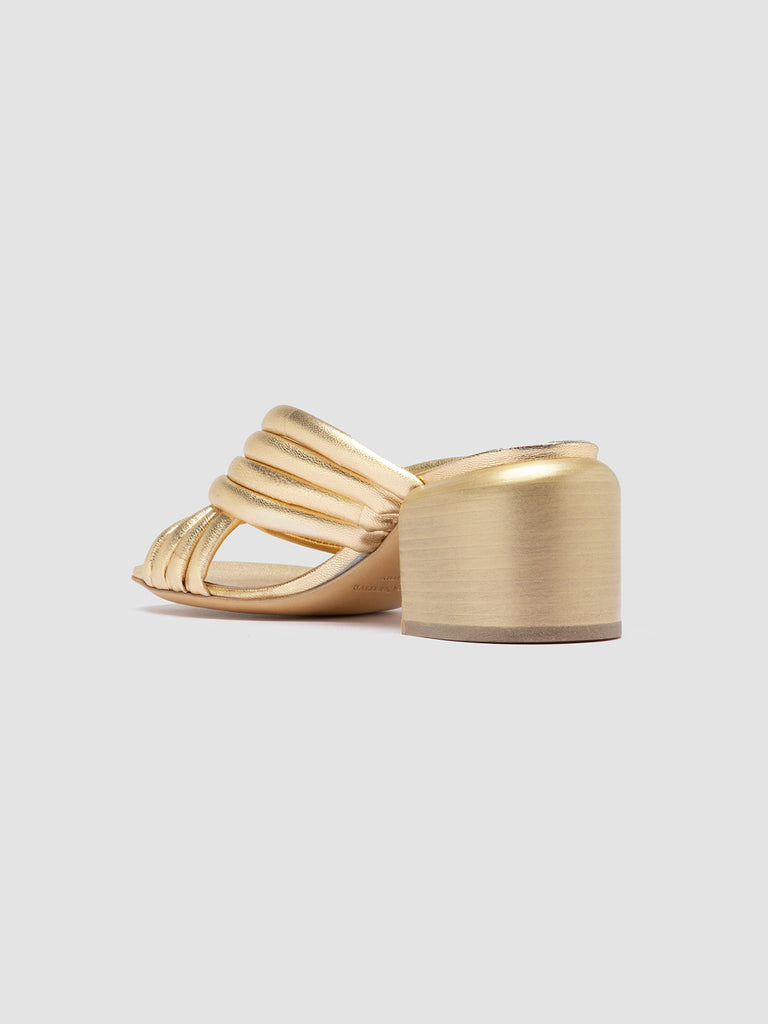 ETHEL 022 - Gold Leather Slide Sandals Women Officine Creative - 4