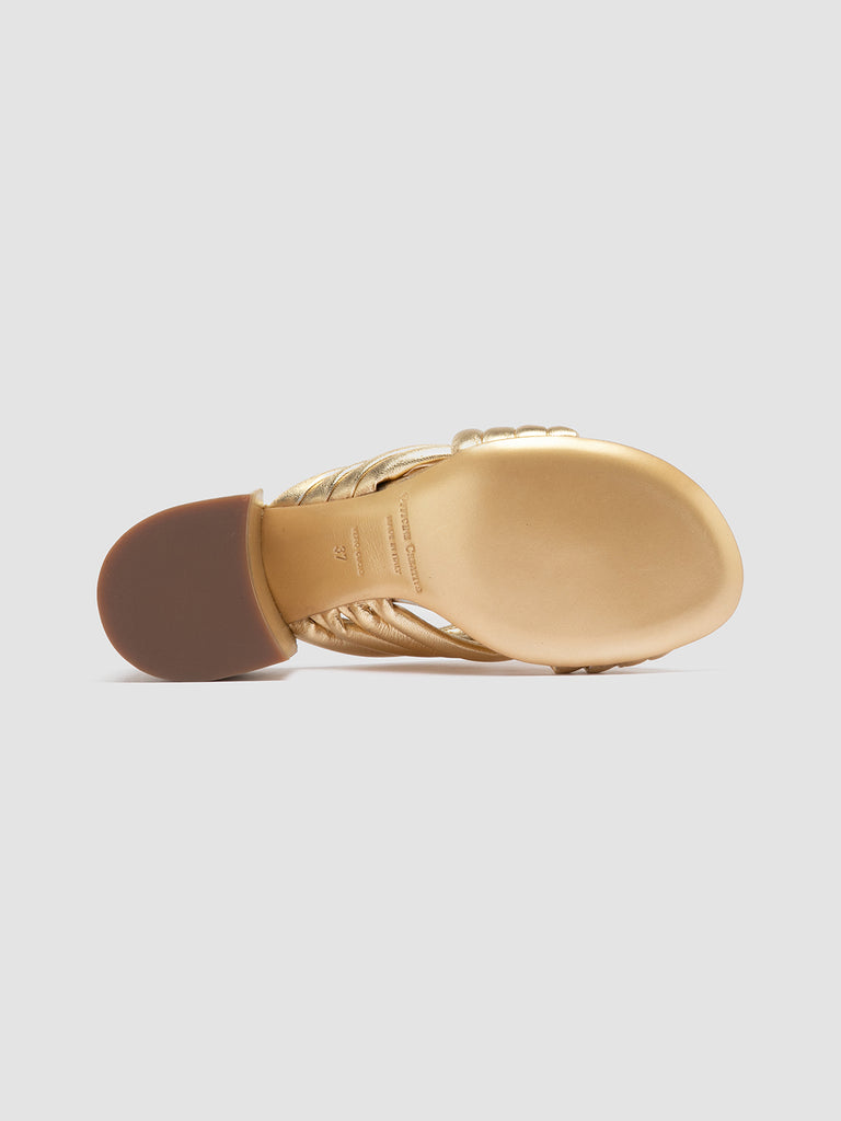 ETHEL 022 - Gold Leather Slide Sandals Women Officine Creative - 5