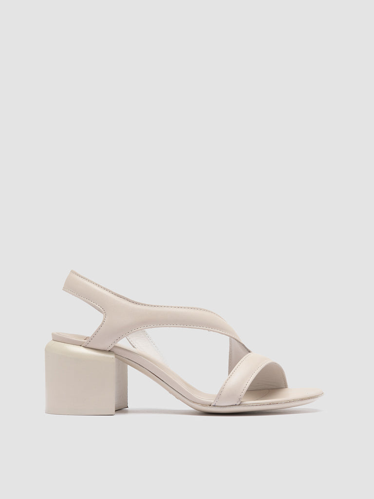 ETHEL 023 - White Leather Sandals