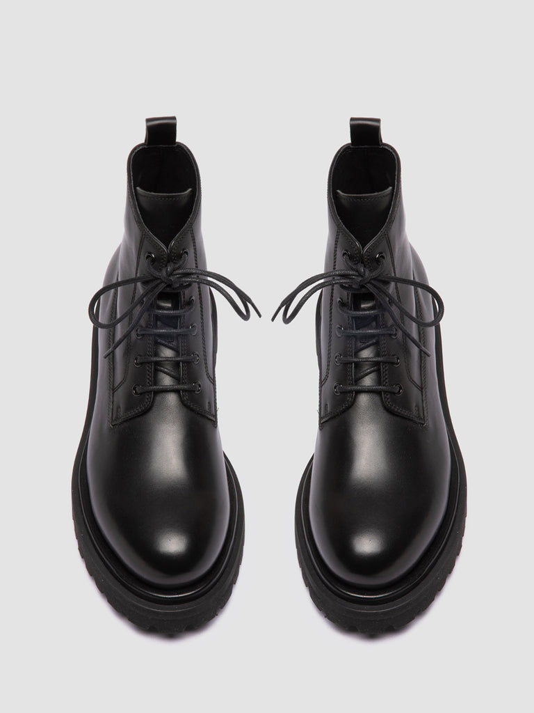 EVENTUAL 020 - Black Leather Lace Up Boots men Officine Creative - 2