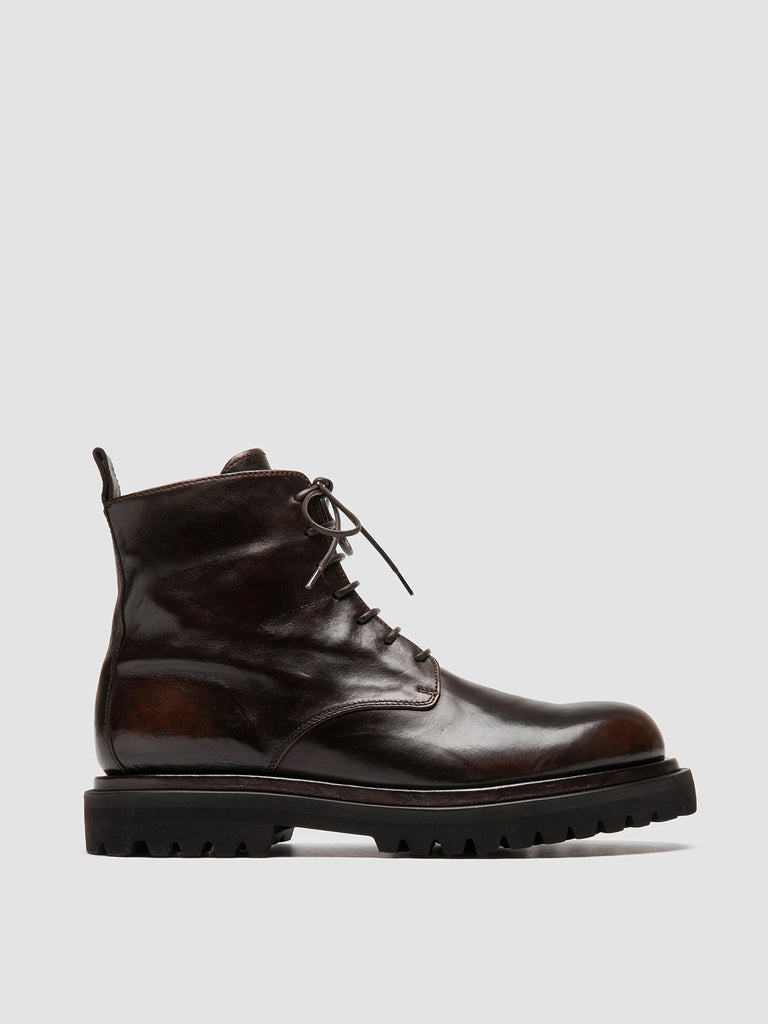 EVENTUAL DD 102 - Brown Leather Lace-up Boots