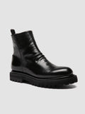 EVENTUAL DD 104 - Black Leather Zip Boots - thumb image 3,side view