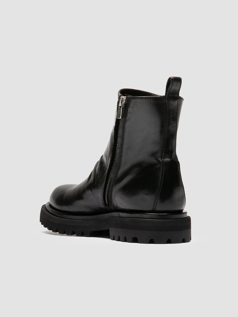 EVENTUAL DD 104 - Black Leather Zip Boots