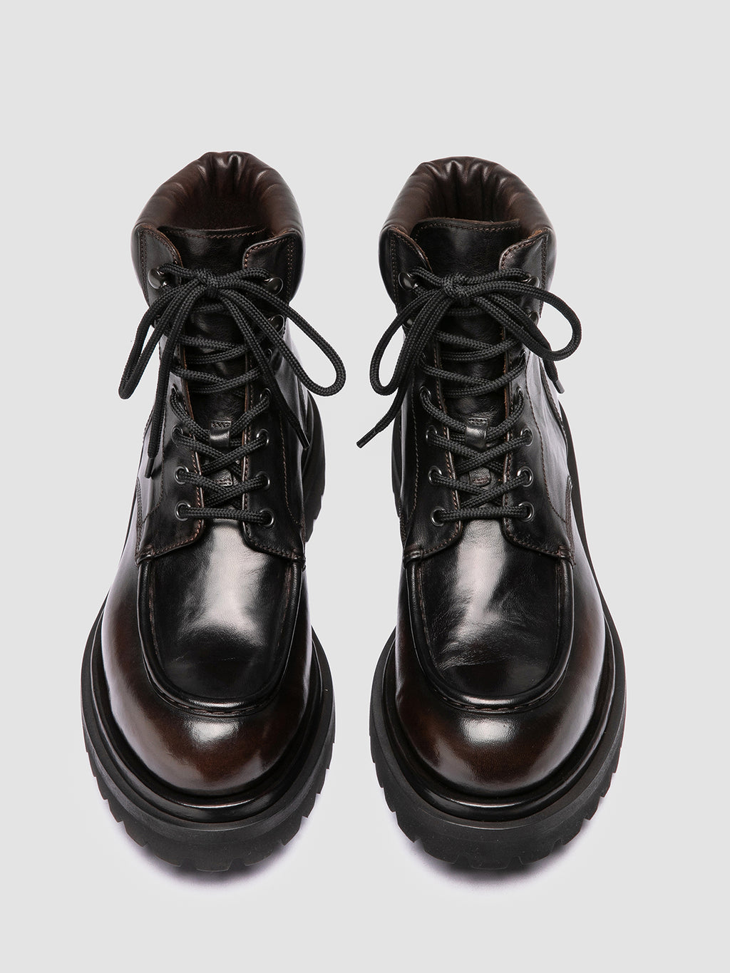 EVENTUAL DD 110 - Brown Leather Lace-Up Boots Officine Creative - 2